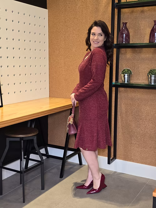 Vestido Laura Marsala