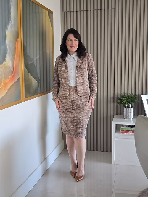 Conjunto Tweed Alice Caramelo