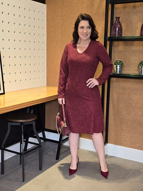 Vestido Laura Marsala